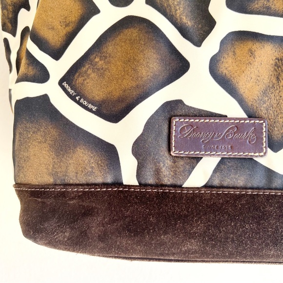 Dooney & Bourke Brown Giraffe Print Purse - Picture 2 of 12